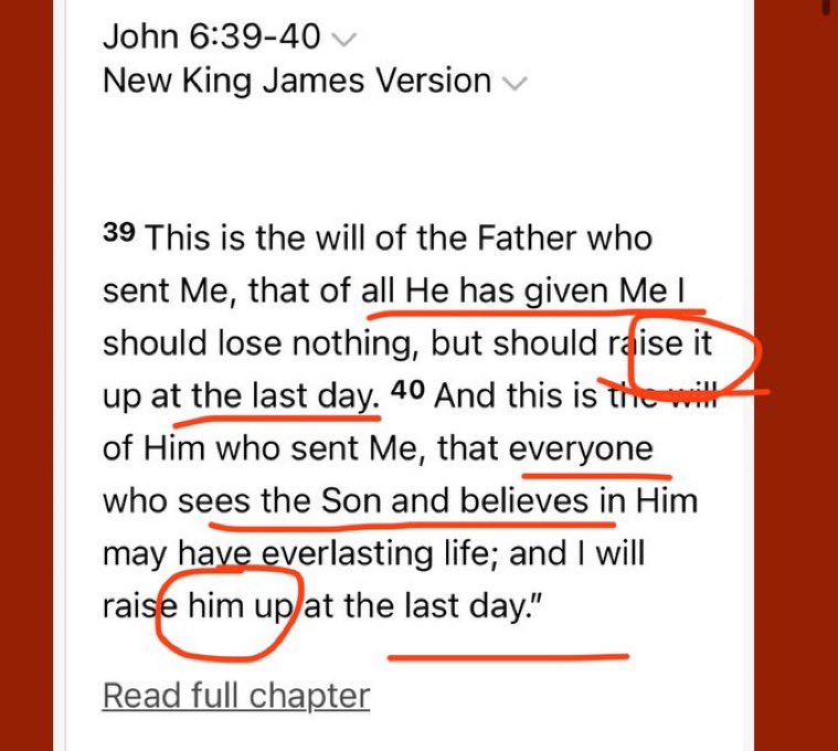 BrunoBarking (@brunobarking) on Twitter photo <a href="/DPGBehler/">Derrik Behler (BEE-Ler)</a> Calvies like <a href="/Pastor_Gabe/">Gabriel Hughes</a> don’t deal with the two DISTINCT groups of John 6:39-40, who will BOTH be raised by Messiah the Same Last Day.
They assume Messiah is being redundant.
He’s not.
When we Read more carefully we see:
Those “given by the Father to the Son” are the “IT” <a href="/DPGBehler/">Derrik Behler (BEE-Ler)</a> Calvies like <a href="/Pastor_Gabe/">Gabriel Hughes</a> don’t deal with the two DISTINCT groups of John 6:39-40, who will BOTH be raised by Messiah the Same Last Day.
They assume Messiah is being redundant.
He’s not.
When we Read more carefully we see:
Those “given by the Father to the Son” are the “IT”
