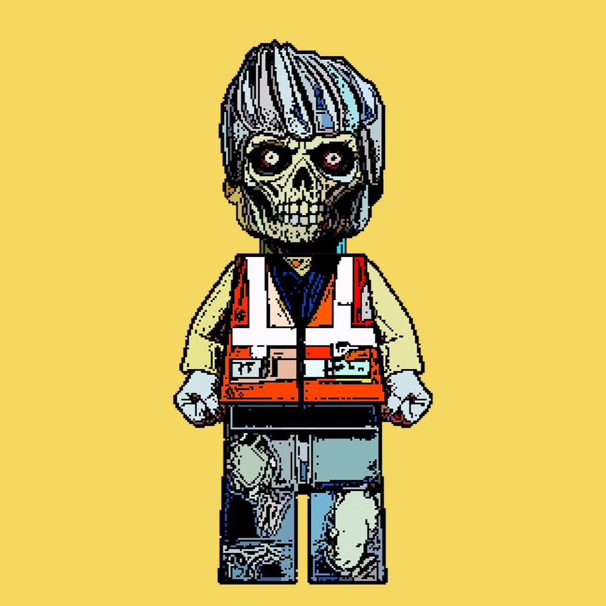dropcade's tweet photo. 🧠 They call him Patchwork Pete.

Scraped off the motorway and given new life.

Mostly leg, partially brain.

All menace.

Dead Blok Club mint drops Halloween, 8PM UTC 🧱

#DeadBlokClub #NFT #zombiePFPs #NFTdrop #web3horror https://t.co/uYShdv74Qr