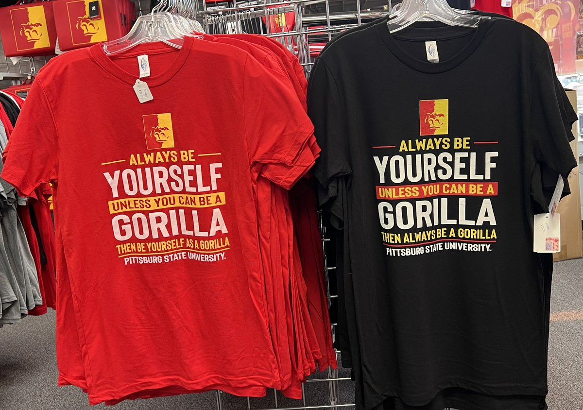 Two slightly different t-shirts that give the same message. It’s better to be a Gorilla.