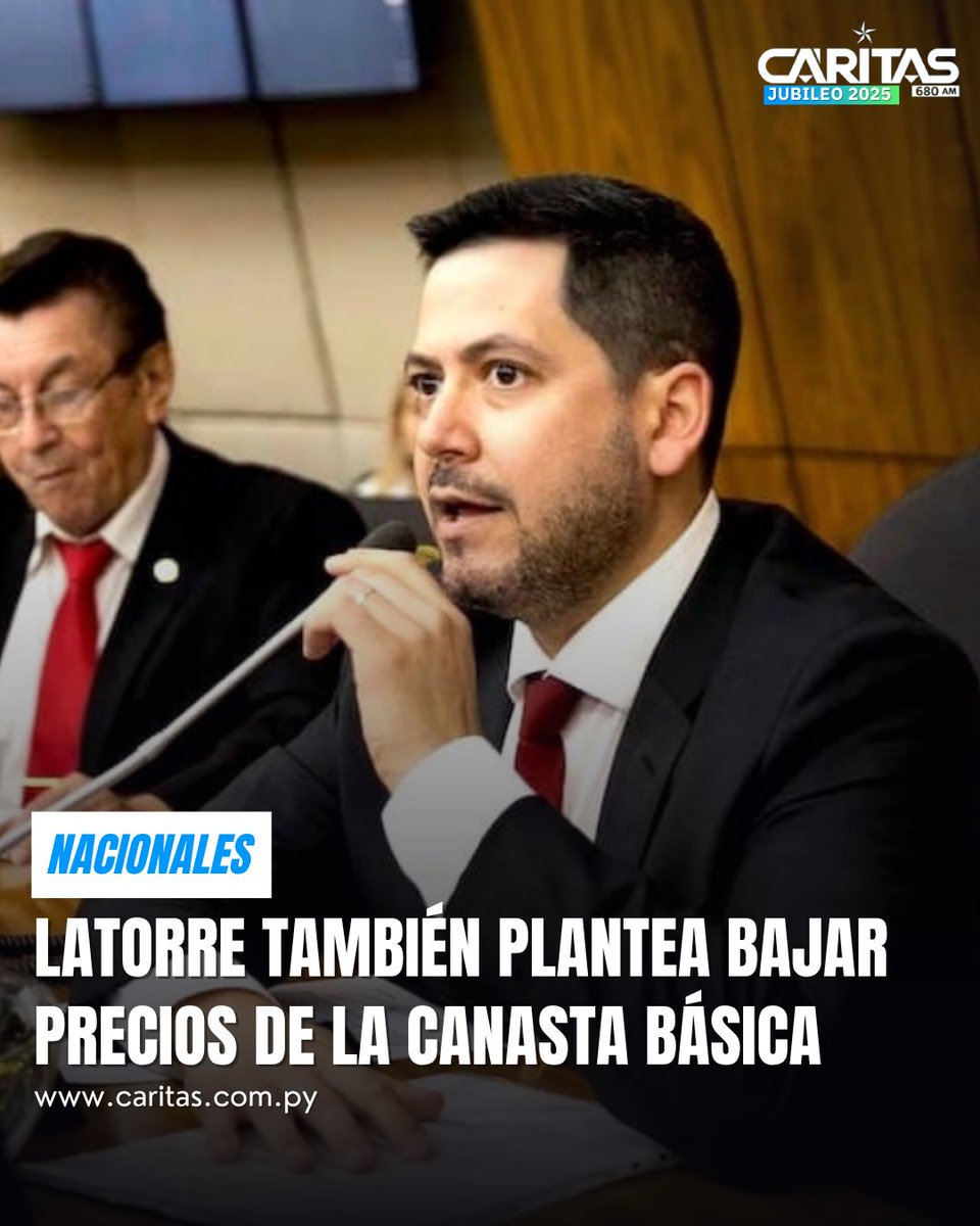 #Nacionales | Latorre también plantea bajar precios de la canasta básica

👉🏻 El presidente de la Cámara de Diputados, Raúl Latorre, adelantó que van a insistir en que los precios de la canasta básica familiar sean acordes a lo que el mercado estipula.

👉🏻 También hizo referencia