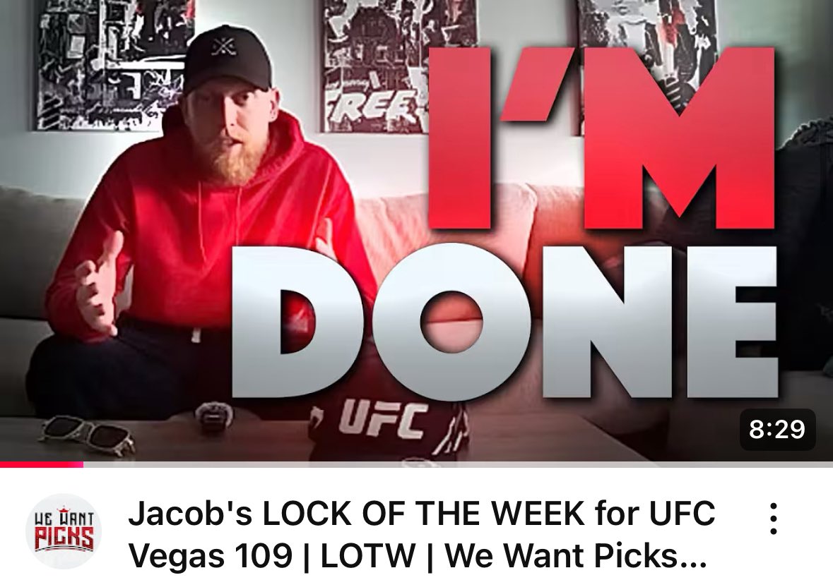 Jacob (@jt_lines) on Twitter photo I’m Done. 👋
🎥: youtu.be/PA4LI-zbzxM?si…
<a href="/wewantpicks/">We Want Picks 🥊</a>
#UFCVegas109 #MMATwitter #LOTW #UFC #UFC319 #UFC320 I’m Done. 👋
🎥: youtu.be/PA4LI-zbzxM?si…
<a href="/wewantpicks/">We Want Picks 🥊</a>
#UFCVegas109 #MMATwitter #LOTW #UFC #UFC319 #UFC320
