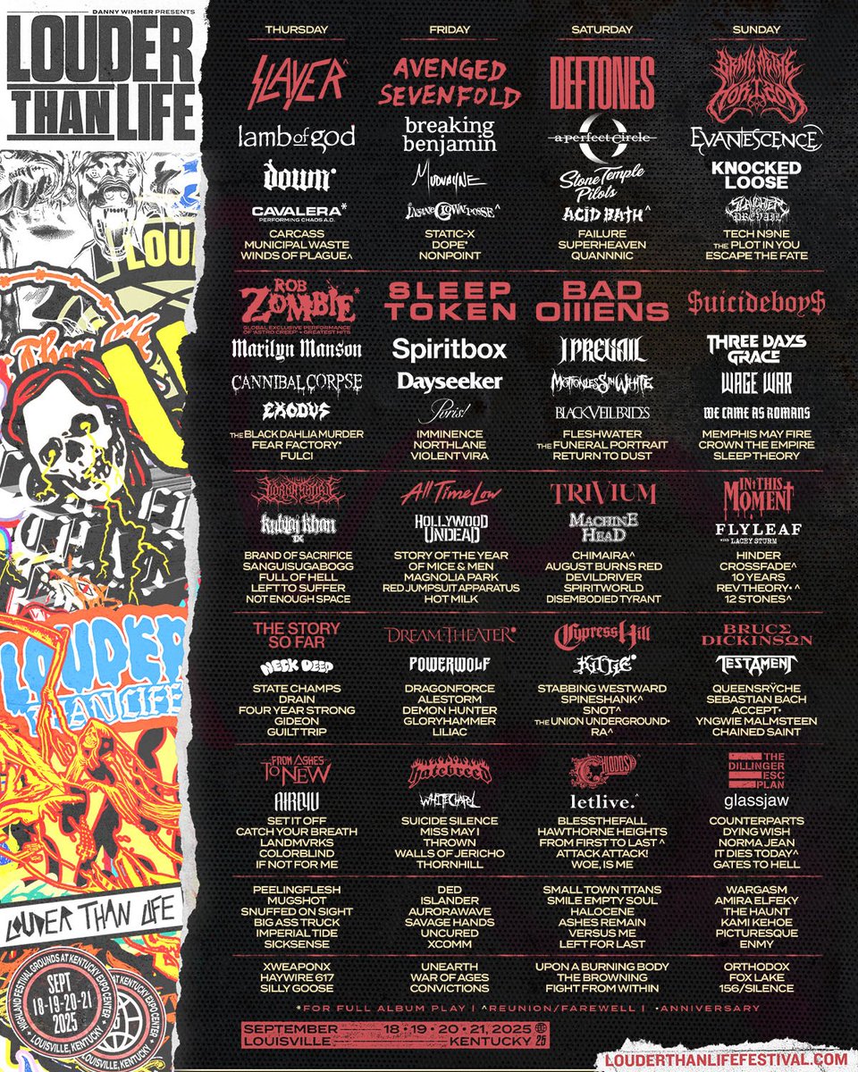 We’ve been added to 2025 Louder Than Life line-up! 😎❤️🇺🇸
