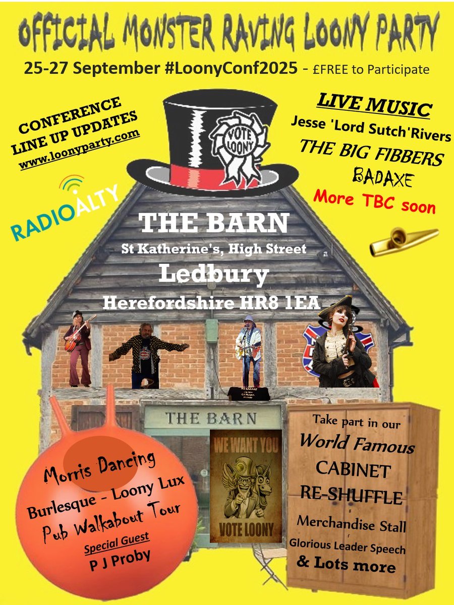 #LoonyConf25 is coming . . . Everyone welcome to participate in our FREE Annual Conference. Check loonyparty.com for music &amp; loony feature updates to the fun packed along with accommodation &amp; camping details &gt;&gt;&gt; loonyparty.com/4606/9064/conf…