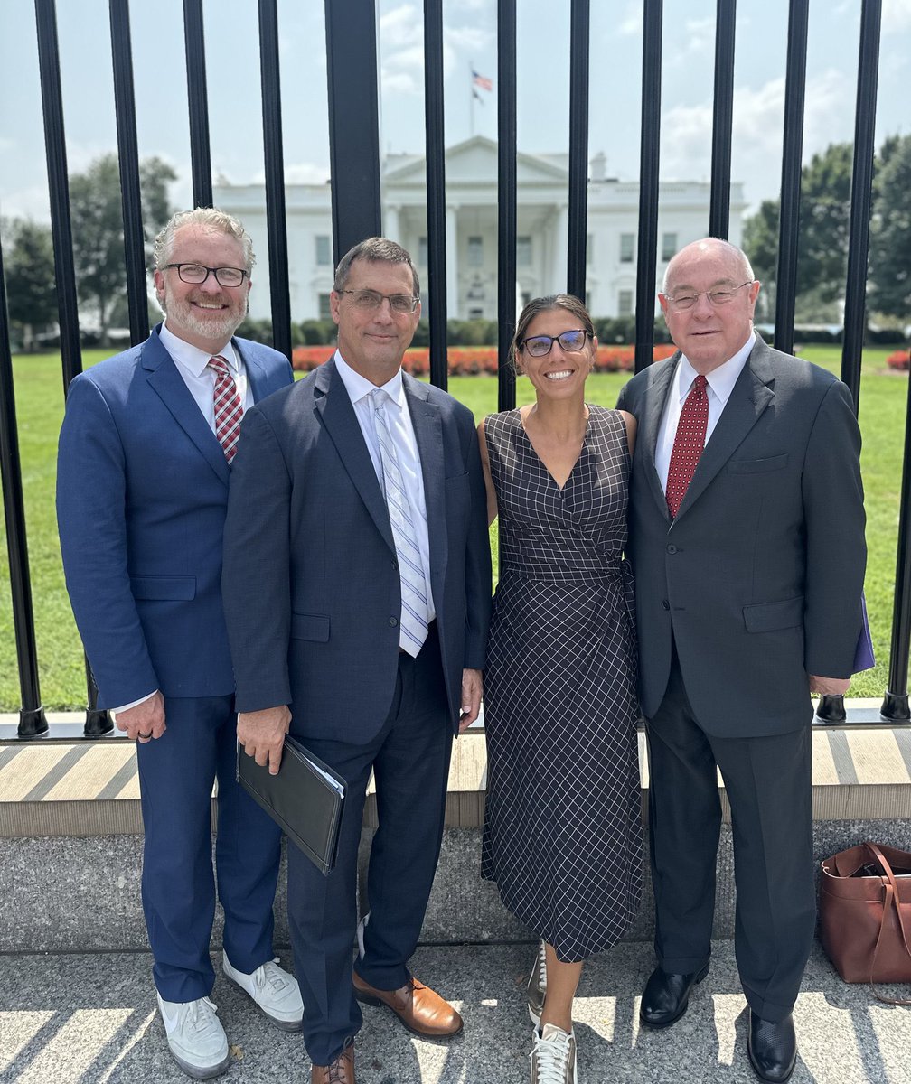 With my colleagues from <a href="/AVCAVolleyball/">AVCA</a>, <a href="/USTFCCCA/">USTFCCCA</a>, and <a href="/cscaa1922/">College Swimming and Diving Coaches Association of</a>,  in front of the White House after meeting with White House staff regarding President Trump’s recent executive order and protecting collegiate Olympic sports.