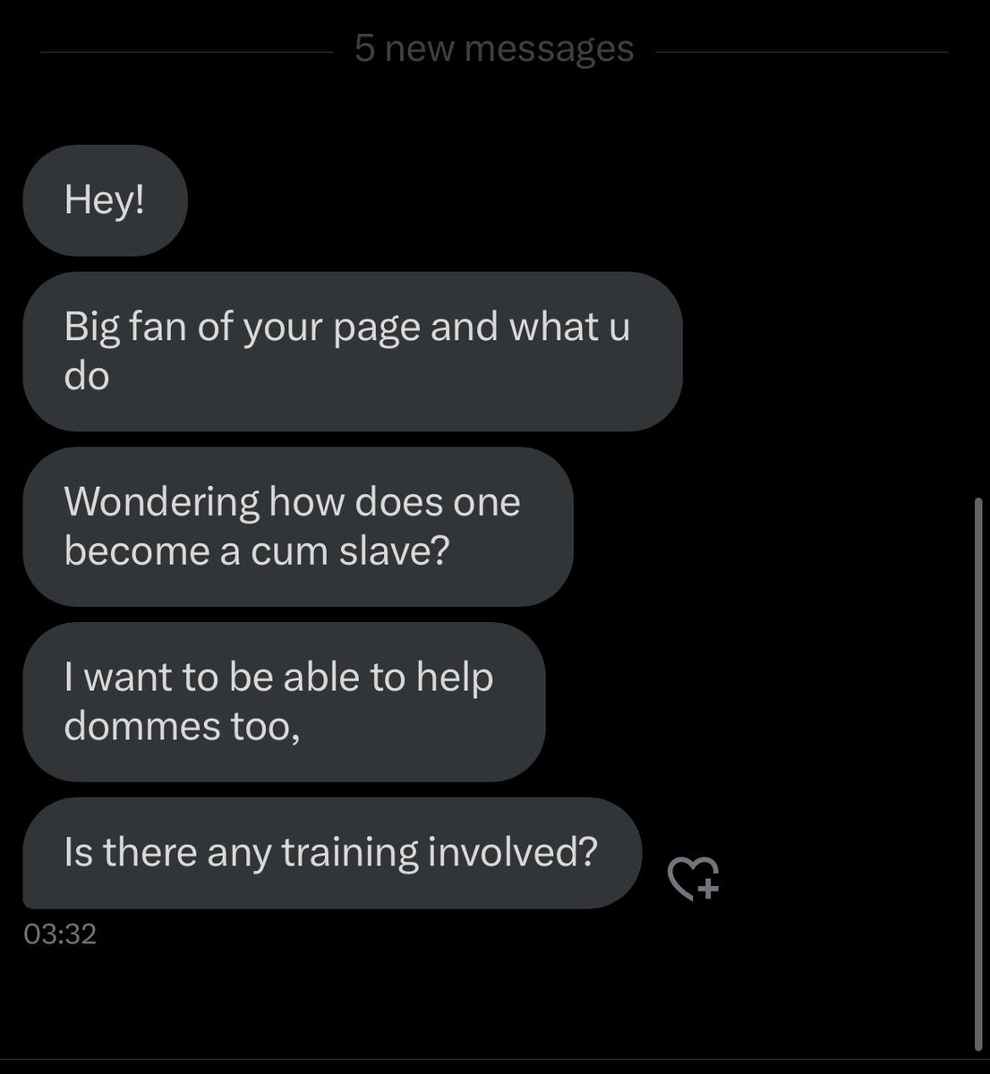 practicesub5's tweet image. Aw so sweet! So many subs messaging about wanting to be a cm slave too
What do you think hm? Do we need some more slaves to train up?