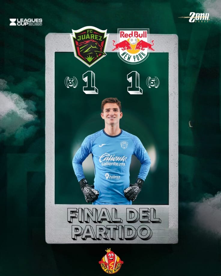 ⏱TERMINÓ EL ENCUENTRO⏱
<a href="/fcjuarezoficial/">FC Juárez</a> cayó en penales y termina quinto en la tabla de la Liga BBVA MX dentro de la <a href="/LeaguesCup/">Leagues Cup</a>

#ZonaBravaInforma #ContigoMásBravos #JuarezEsElNumberOne #FCJuárez #LeaguesCup