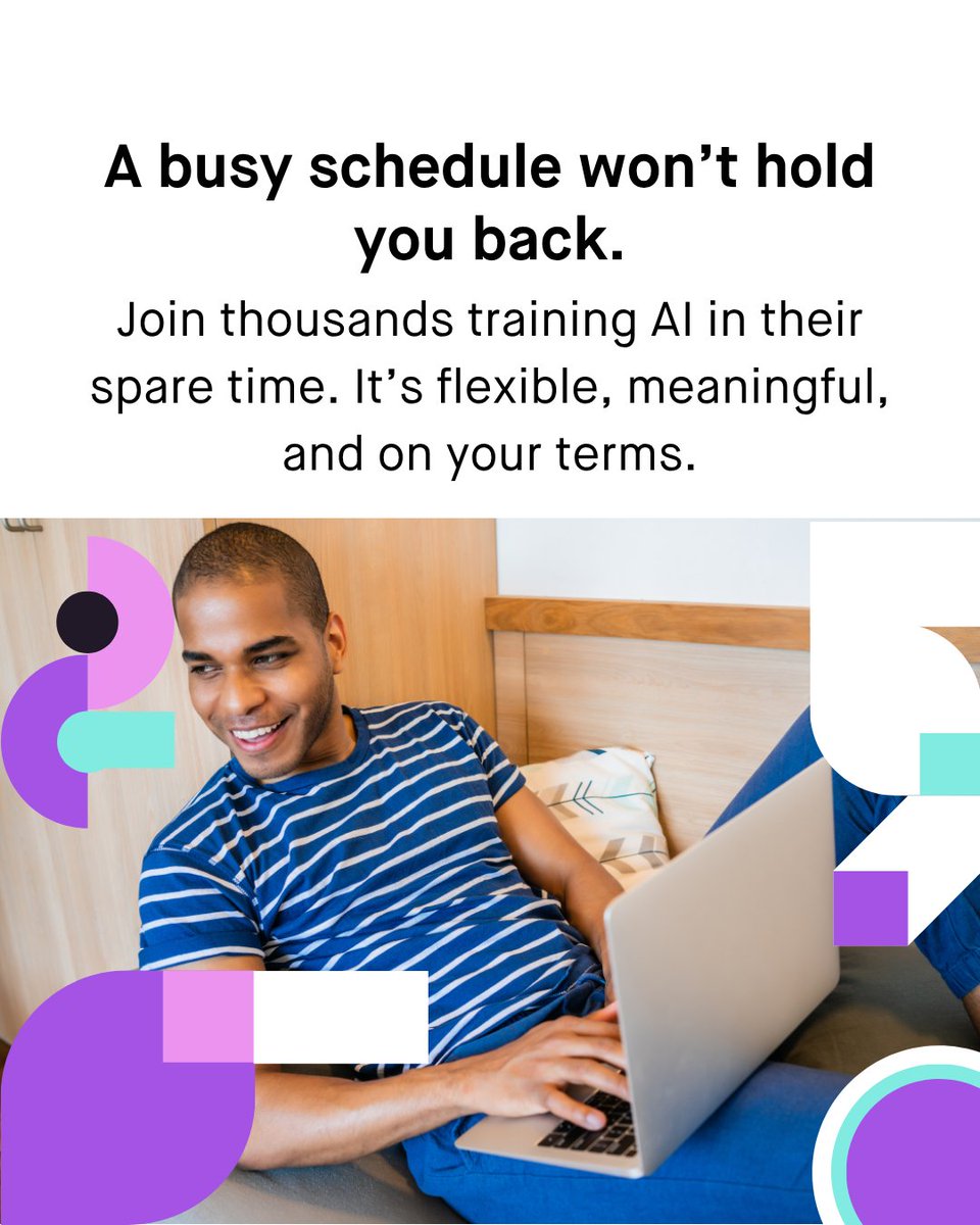 crowdgenbyappen's tweet photo. Got a full-time job? You can still join CrowdGen.
β
Log in when you can
β
Pick tasks that fit your schedule
β
No shifts, no clock-ins
Your 9β5 doesnβt have to stop you from earning on the side π
π₯ Apply now: https://t.co/pfJLH2lp3b
#RemoteJobs #CrowdGen #LLMTrainer https://t.co/6nxtoFICun