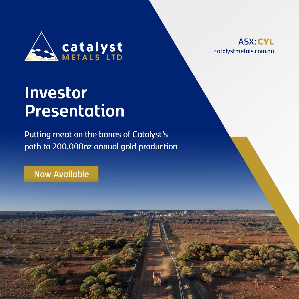 $CYL' MD James Champion de Crespigny presented at Diggers &amp; Dealers this week.
James outlined #CYL’s strategy to grow production to 200k oz pa, underpinned by strong cashflow &amp; development across deposits incl. Trident where Indicated Resource has doubled.
loom.ly/PTiopLk