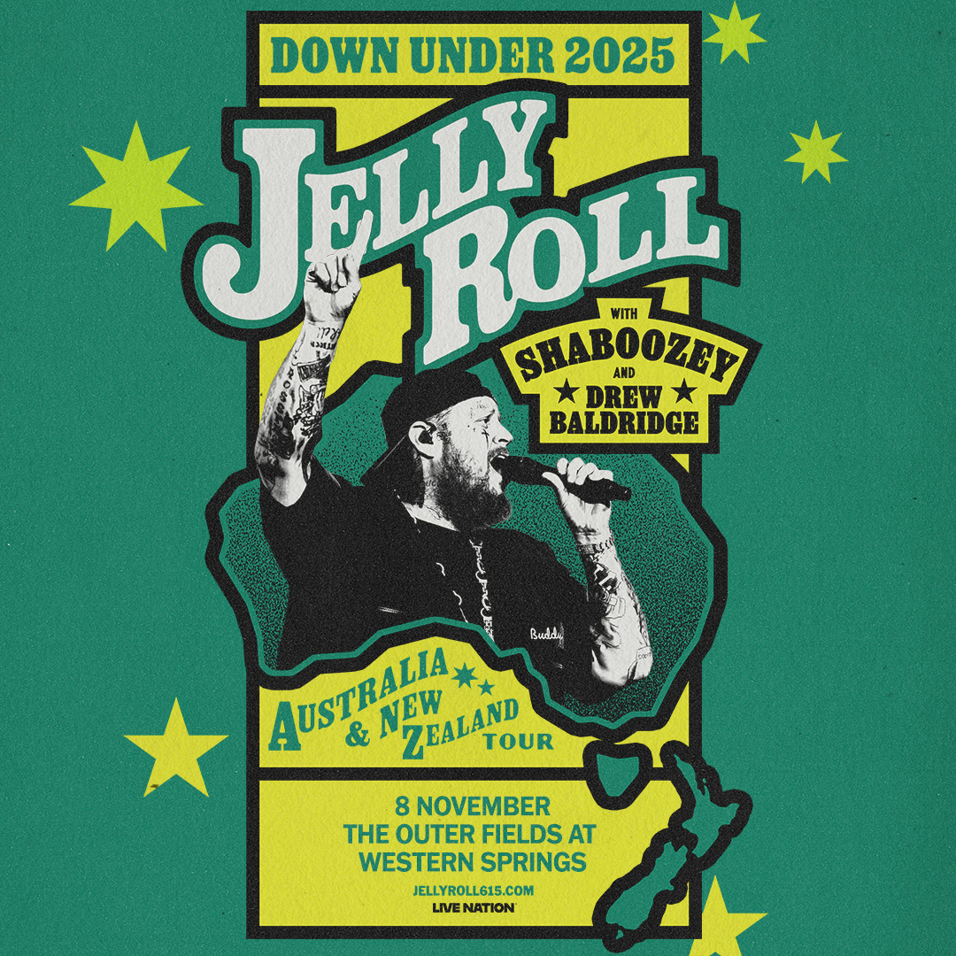 Ticketmaster NZ (@ticketmaster_nz) on Twitter photo JUST ANNOUNCED ๐ฃ <a href="/JellyRoll615/">Jelly Roll</a>, Down Under 2025. Coming to The Outer Fields at Western Springs on Saturday 8 November. Presales start 3pm local Fri 8 Aug. Tickets on sale 4pm Mon 11 Aug.
๐
Sat 8 Nov, 2025
๐ The Outerfields at Western Springs, Auckland
๐๏ธ JUST ANNOUNCED ๐ฃ <a href="/JellyRoll615/">Jelly Roll</a>, Down Under 2025. Coming to The Outer Fields at Western Springs on Saturday 8 November. Presales start 3pm local Fri 8 Aug. Tickets on sale 4pm Mon 11 Aug.
๐
Sat 8 Nov, 2025
๐ The Outerfields at Western Springs, Auckland
๐๏ธ