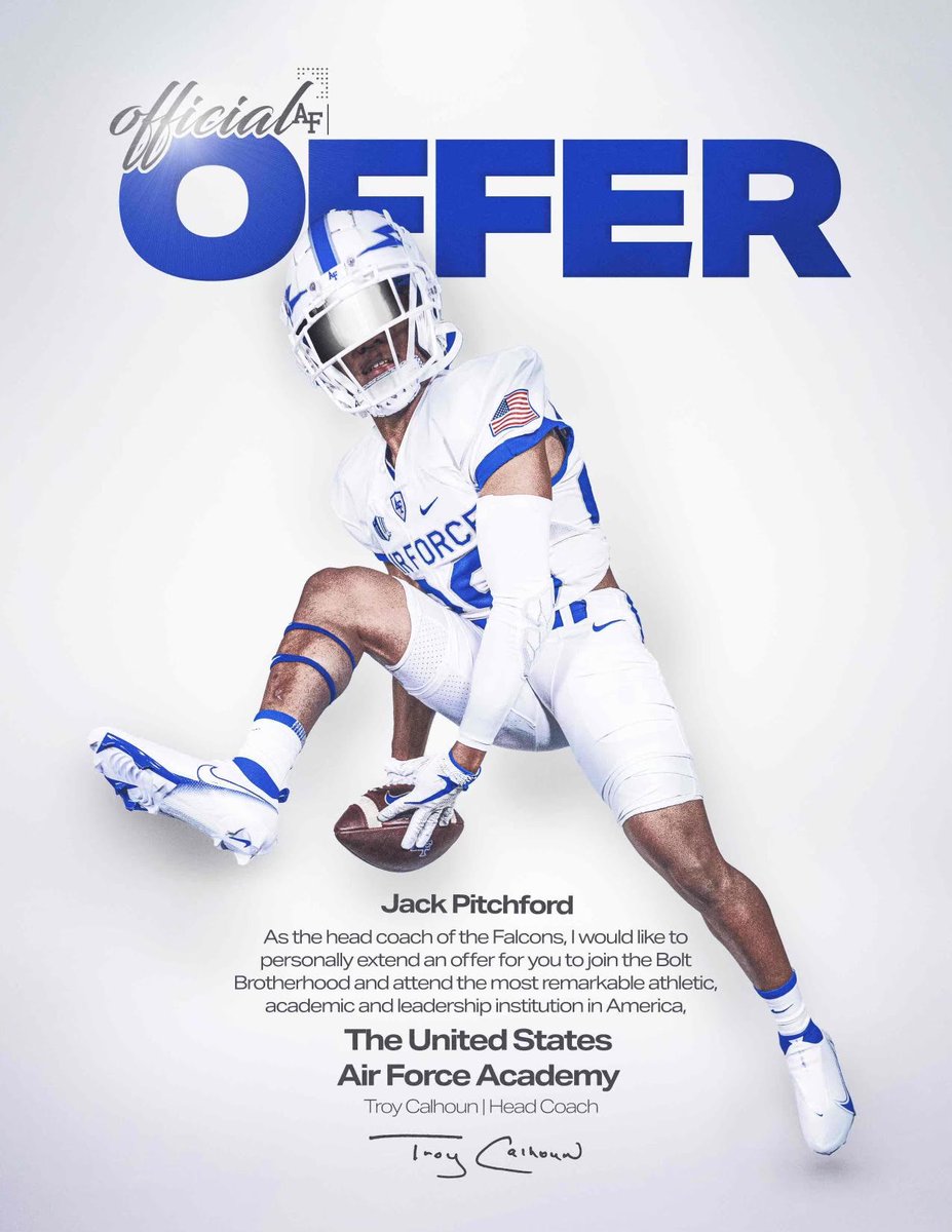 ππͺπ¬π΄ ππ²π½π¬π±π―πΈπ»π ncaa ID# 2405285646 (@jackpitchford07) on Twitter photo Honored and humbled to receive this official offer from <a href="/AF_Football/">Air Force Football</a> . Many thanks to <a href="/CoachTCalhoun/">Troy Calhoun</a> <a href="/CoachLamAF/">Ken Lamendola</a> <a href="/jake8shakes/">Coach Jake Campbell</a> <a href="/Coach_Thiessen/">Mike Thiessen</a> #boltbrotherhood Honored and humbled to receive this official offer from <a href="/AF_Football/">Air Force Football</a> . Many thanks to <a href="/CoachTCalhoun/">Troy Calhoun</a> <a href="/CoachLamAF/">Ken Lamendola</a> <a href="/jake8shakes/">Coach Jake Campbell</a> <a href="/Coach_Thiessen/">Mike Thiessen</a> #boltbrotherhood