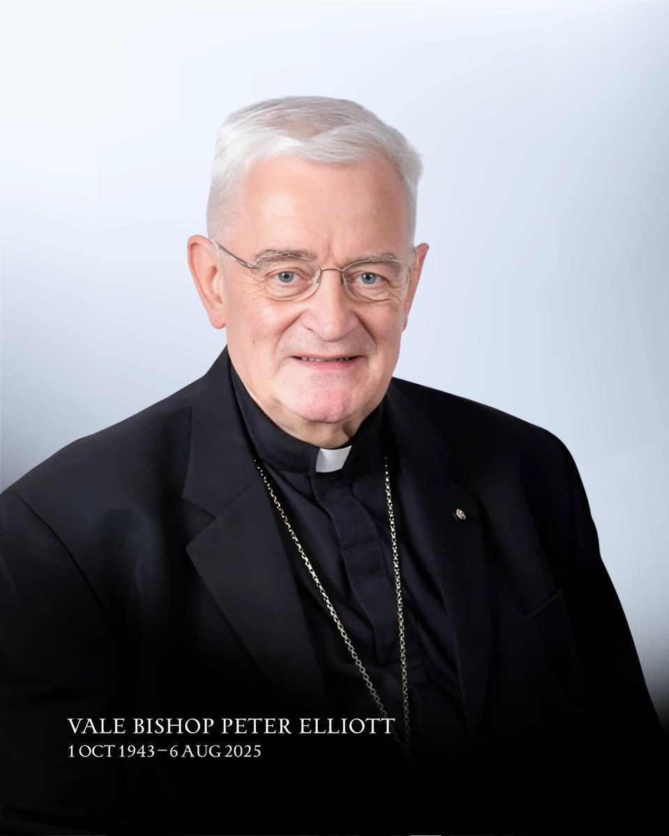 Vale Bishop Peter Elliott 🕊️✝️

It is with profound sadness that we mourn the passing of Bishop Emeritus Peter John Elliott ( 1 October 1943 – 6 August 2025 ), a beloved friend and longtime supporter of our college. 

Bishop Elliott was a founding member of the John XXIII