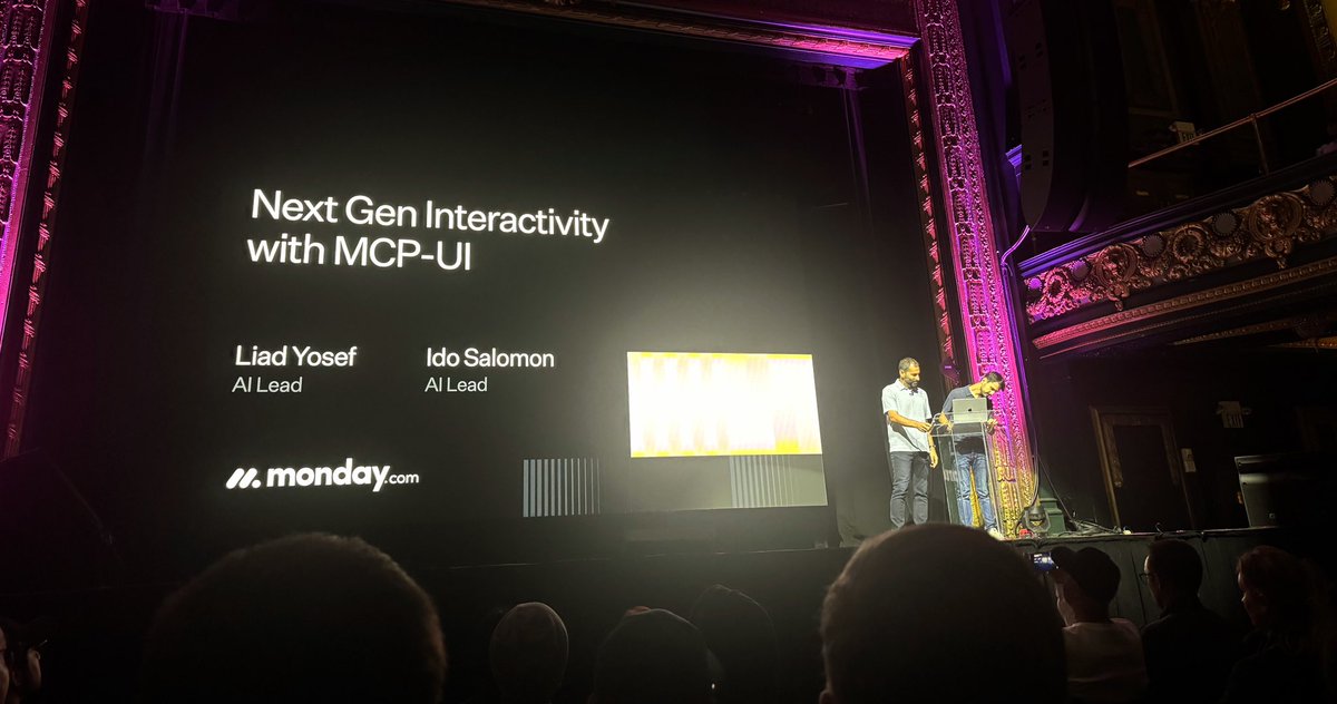 mcp-ui is now supported by Goose and Postman and is on its way to becoming part of the MCP spec. This space is moving so fast :o

MCP Night 2.0 by WorkOS 🔥