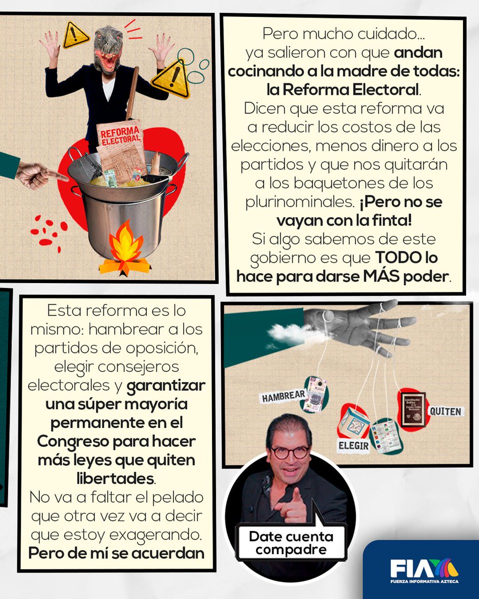 AztecaNoticias's tweet image. "Se les dijo que eso de la austeridad era puro rollo"
Desde hace muchos meses ya se auguraba que el #régimen morenista haría cambios legales y constitucionales para eliminar organismos autónomos ¡para acumular más #poder!
Ya no tenemos el #INAI, ni el poder como ciudadanos…