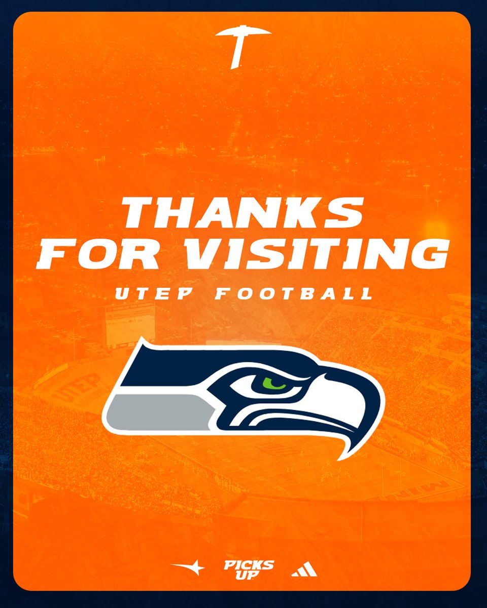 UTEP Football Recruiting (@utepfbrecruit) on Twitter photo Big thanks to the <a href="/Seahawks/">Seattle Seahawks</a> for visiting UTEP Football‼️⛏️
#PicksUp | #WinTheWest Big thanks to the <a href="/Seahawks/">Seattle Seahawks</a> for visiting UTEP Football‼️⛏️
#PicksUp | #WinTheWest