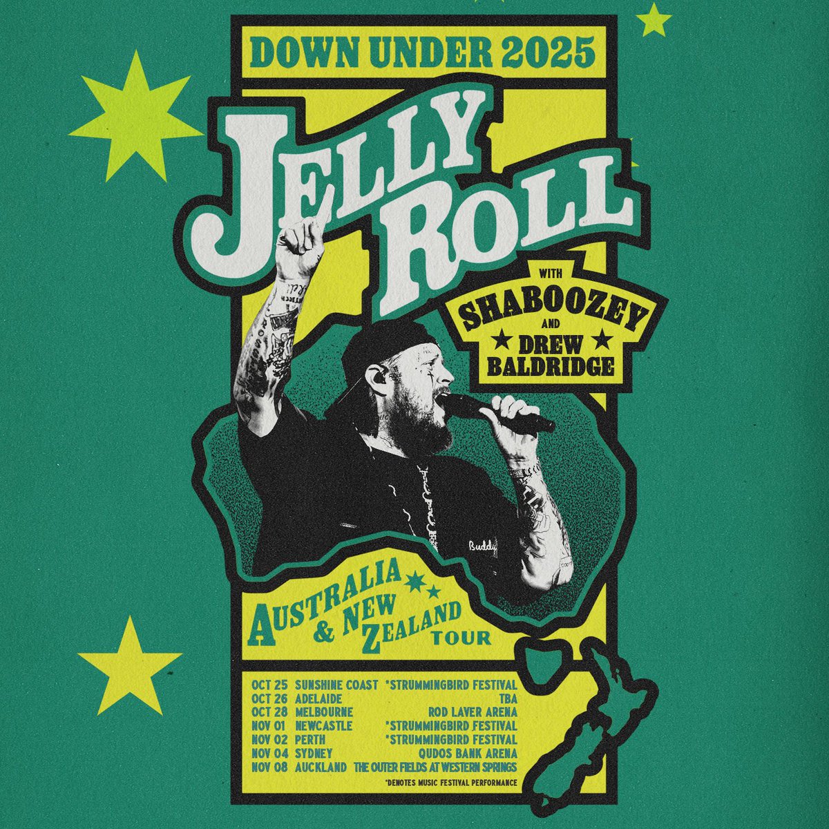 JellyRoll615's tweet image. AUSSIE AUSSIE AUSSIE! Nashville is on the way baby. Pre-sale starts in 3 hours. Link is where links are. I'm coming for the Quokkas LFG