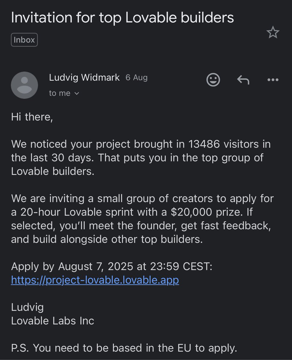 When ⁦@lovable_dev⁩ is your CTO/CoFounder