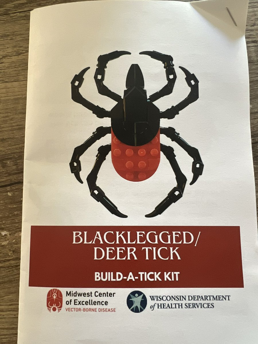 megsquitophd's tweet photo. Nerdy worlds collide! Built the Lego Deer Tick today and I’m squealing with excitement! 
#COES #MedEntoAF #VampiresIRL #TickTalk #BuildIt https://t.co/QO3Yngp5wL