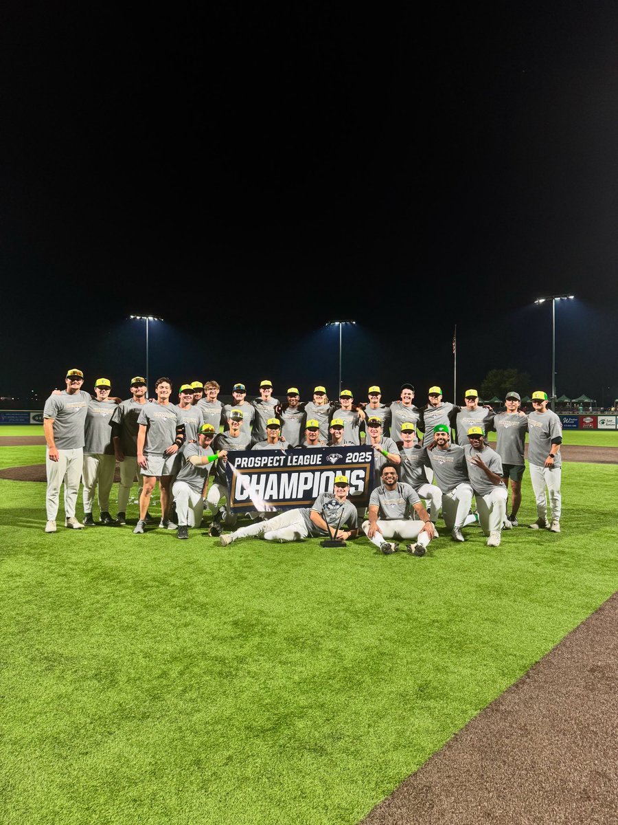 YOUR CAPE CATFISH ARE THE 2025 PROSPECT LEAGUE CHAMPIONS!! 🏆 

They defeat Lafayette with a final score of 6-2! 

We are proud of these boys and the work they have put into this season! Congratulations to our players and coaches on an awesome season! 💚💛

#CapeCatfish #Reelitin