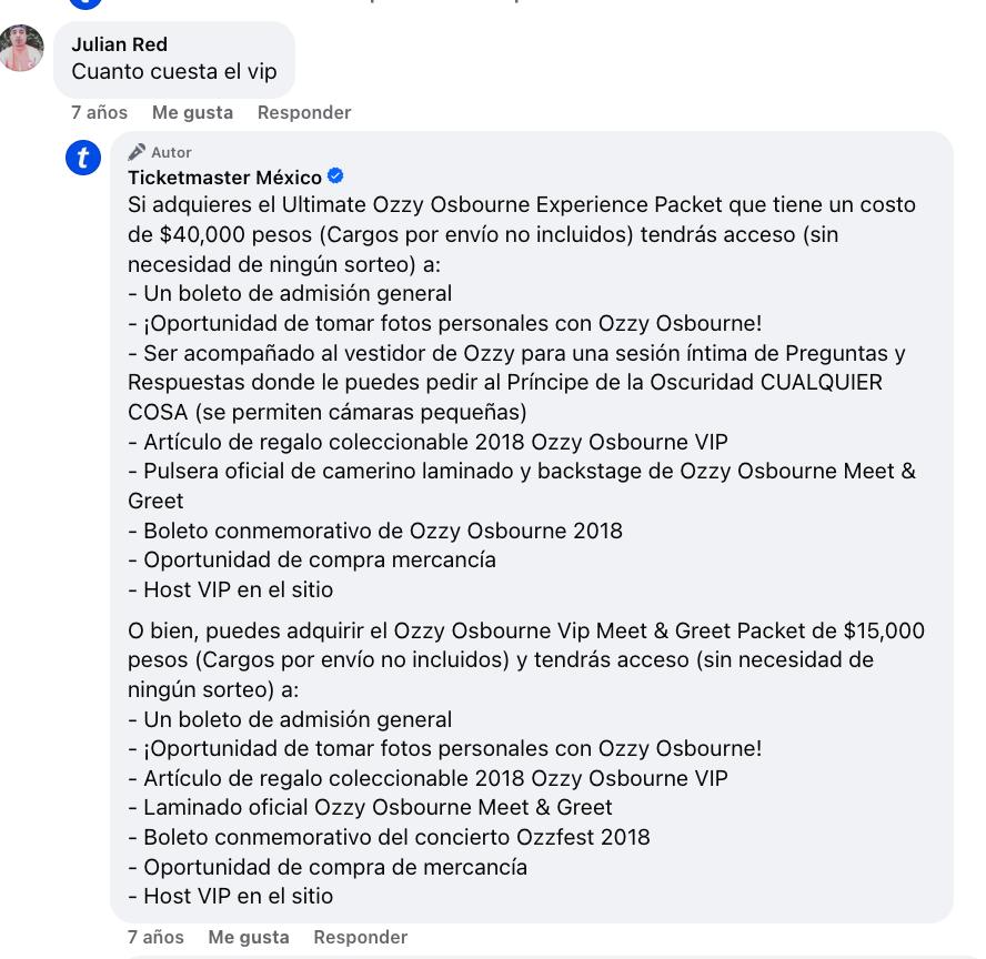 Recuerdan cuando <a href="/Sergeluna_S/">Sergio Gutz. Luna</a> fue a ver a Ozzy Ousborne con su relojote, pos cada boleto para ese meet and Greet costaba 40 mil pesos, información oficial de <a href="/Ticketmaster_Me/">Ticketmaster México</a> 

¿Saldrá #Datoprotegido a decir que son también de Shein las imágenes?