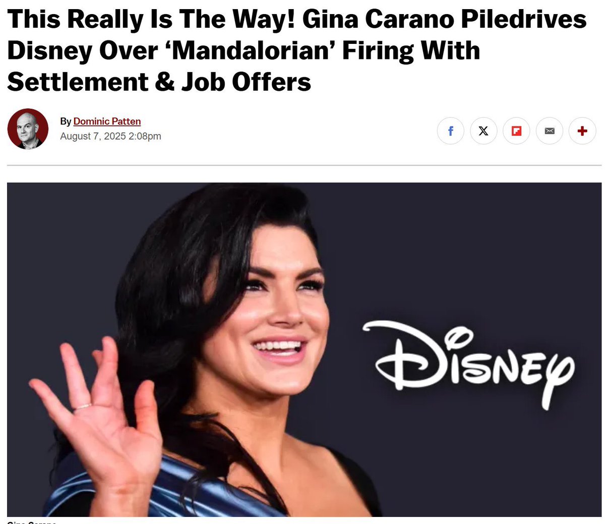 thatstarwarsgrl's tweet image. Whatever was in those emails were so bad Disney would rather apologize to Gina Carano &amp;amp; pay rather than reveal them to the public. Let that sink in..