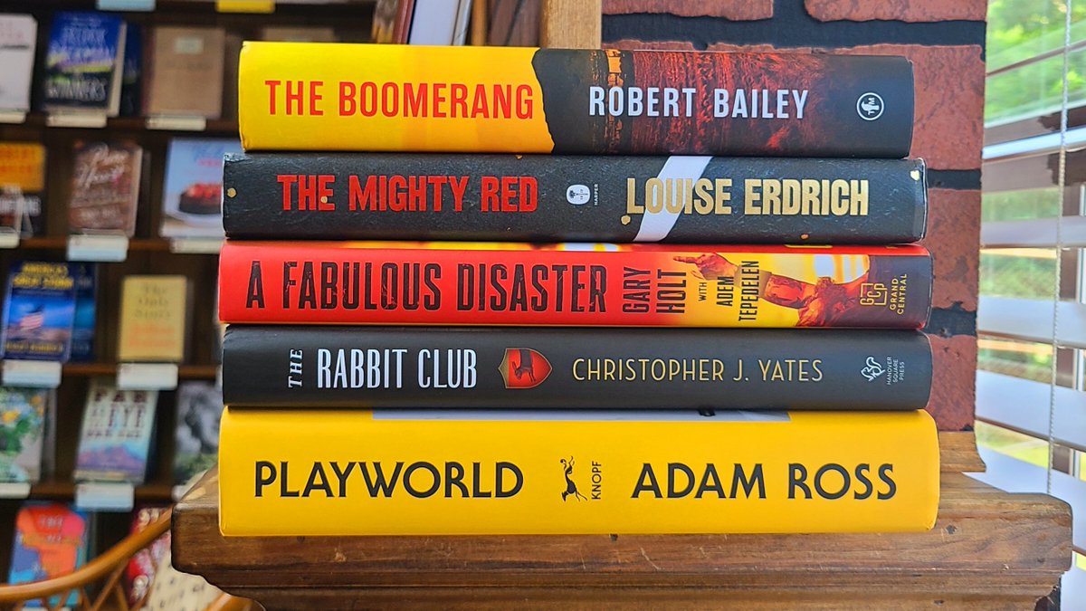 Alabama Booksmith (@albooksmith) on Twitter photo What are your #FridayReads?
#TGIF #weekendreads #signedbooks <a href="/RBaileyBooks/">Robert Bailey</a> #LouiseErdrich #GaryHolt <a href="/CJ_Yates/">Christopher J Yates</a> #AdamRoss <a href="/harperbooks/">Harper Books</a> <a href="/GrandCentralPub/">Grand Central Pub</a> <a href="/Hanover_Square/">Hanover Square Press</a> <a href="/AAKnopf/">Alfred A. Knopf</a> What are your #FridayReads?
#TGIF #weekendreads #signedbooks <a href="/RBaileyBooks/">Robert Bailey</a> #LouiseErdrich #GaryHolt <a href="/CJ_Yates/">Christopher J Yates</a> #AdamRoss <a href="/harperbooks/">Harper Books</a> <a href="/GrandCentralPub/">Grand Central Pub</a> <a href="/Hanover_Square/">Hanover Square Press</a> <a href="/AAKnopf/">Alfred A. Knopf</a>