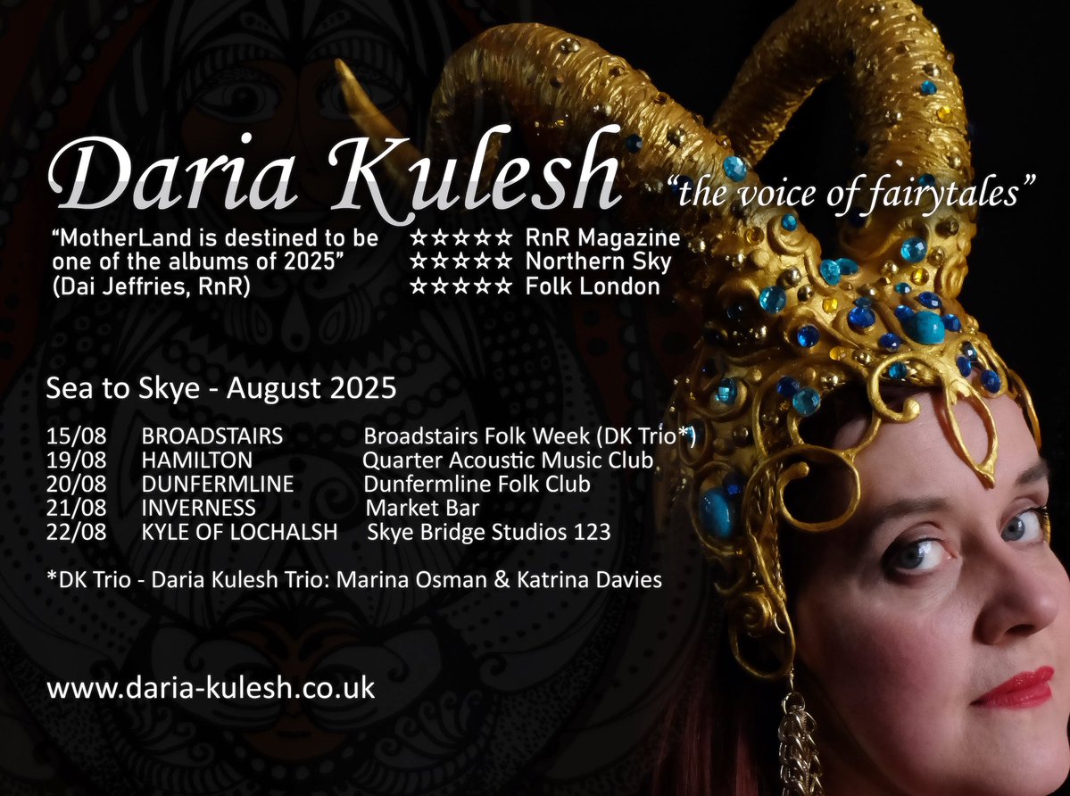 Daria Kulesh (@dariakulesh) on Twitter photo 🎶 August dates 🎶
🌊 Sea to Skye - from the sea at #Broadstairs for <a href="/FolkWeek/">Broadstairs FolkWeek</a>'s 60th anniversary, all the way to the #IsleofSkye... 🌊
Hope to see you on my travels...
📷 Photography by Jantine Messing 🎶 August dates 🎶
🌊 Sea to Skye - from the sea at #Broadstairs for <a href="/FolkWeek/">Broadstairs FolkWeek</a>'s 60th anniversary, all the way to the #IsleofSkye... 🌊
Hope to see you on my travels...
📷 Photography by Jantine Messing