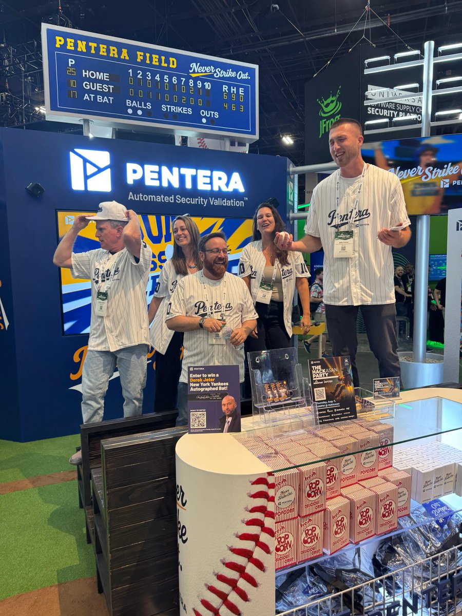 ⚾ That moment when the raffle gets real.
The Pentera team brought the energy—and yes, the prize is a bat autographed by Derek Jeter 🧢⚾
📍 Booth #4539 at #BlackHatUSA