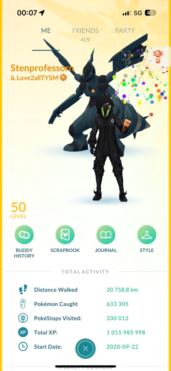 Stenprofessorn's tweet photo. My PoGo journey started almost five years ago, now it's over🥂🍾 

A big THANK YOU for all the friend-rounds, raids and all the lovely people I would never have met without it🤗 
Wishing everyone good luck with your PoGO adventures and life #pokemongoApp ✌🏼&amp;❤️/Mr Prof https://t.co/3wsfyKZXF6