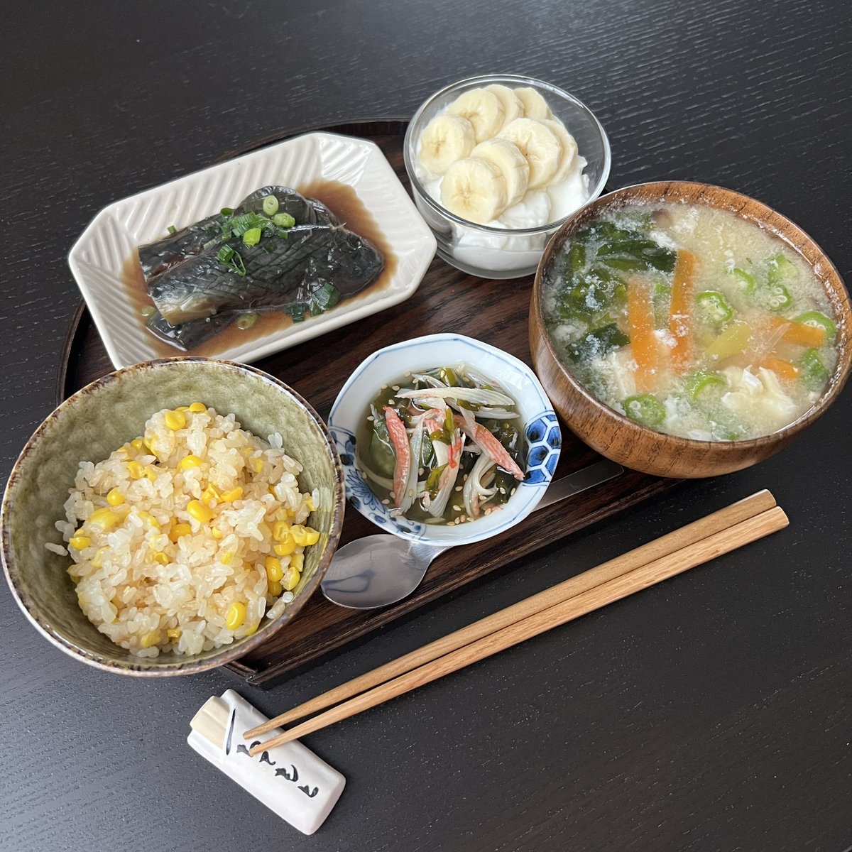 労働する日の朝ごはん🌞