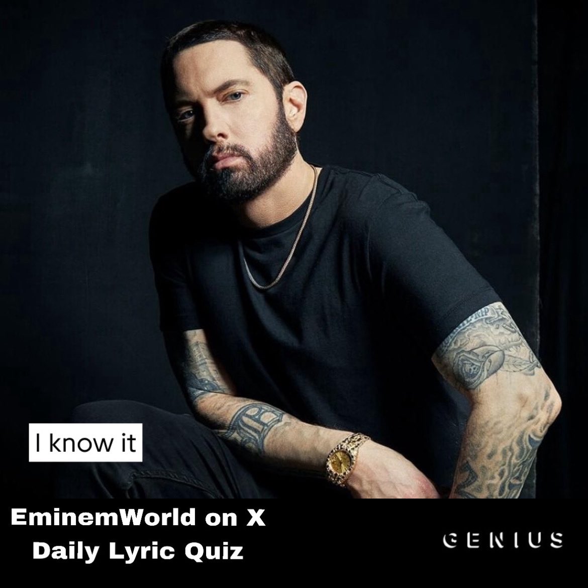 EminemWorld (@emshadyworld) on Twitter photo Eminem Daily Lyric Quiz!
8/7/25
Lyric chosen by yesterday’s winner: <a href="/loonycross/">loonycross</a>
Today’s winner will be able to choose tomorrow’s lyric Eminem Daily Lyric Quiz!
8/7/25
Lyric chosen by yesterday’s winner: <a href="/loonycross/">loonycross</a>
Today’s winner will be able to choose tomorrow’s lyric