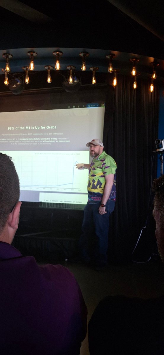 BlocProf's tweet photo. "That's  why we buy crypto"-@IOHK_Charles, pointing to an insane rise in the M1 money supply since the pandemic. #whirr #moneyprinting https://t.co/2XodII1rwb