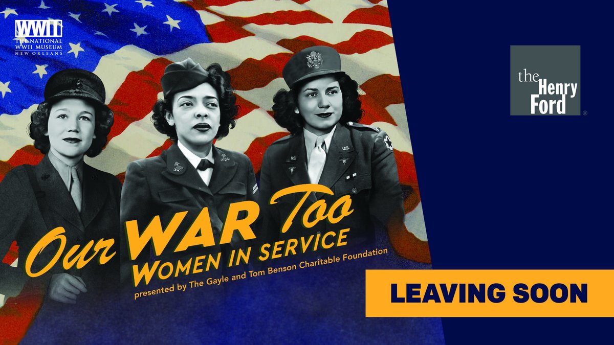 Just one month remains to see “Our War Too: Women in Service” at Henry Ford Museum of American Innovation. Visit this special exhibition honoring women World War II veterans before it leaves after Sept. 7. 🔗 THF.org/OurWarToo