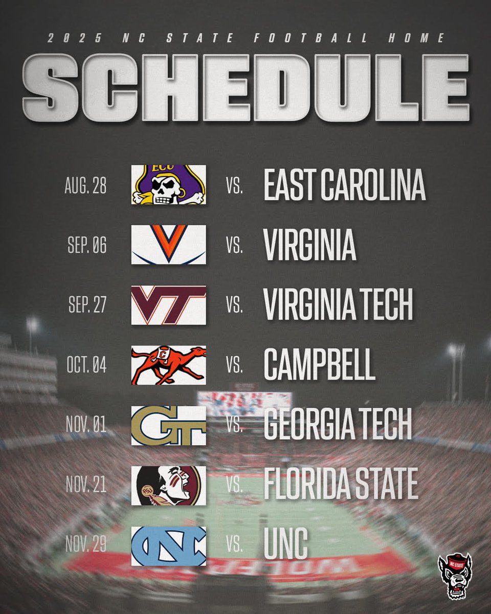 Alex Faulk aka “Coach Suge” (@coachalexfaulk) on Twitter photo Got some 🔥 matchups at Carter-Finley this fall and we want YOU in the building 🐺
Recruits, tap in and let us know which game you’re pullin’ up to 👀
Big-time ball. Big-time atmosphere. Big-time PACK.
#ThePackIsBuilding #WolfpackFootball #NCState <a href="/PackFootball/">NC State Football</a> 🐺🏈🔴⚫️ Got some 🔥 matchups at Carter-Finley this fall and we want YOU in the building 🐺
Recruits, tap in and let us know which game you’re pullin’ up to 👀
Big-time ball. Big-time atmosphere. Big-time PACK.
#ThePackIsBuilding #WolfpackFootball #NCState <a href="/PackFootball/">NC State Football</a> 🐺🏈🔴⚫️