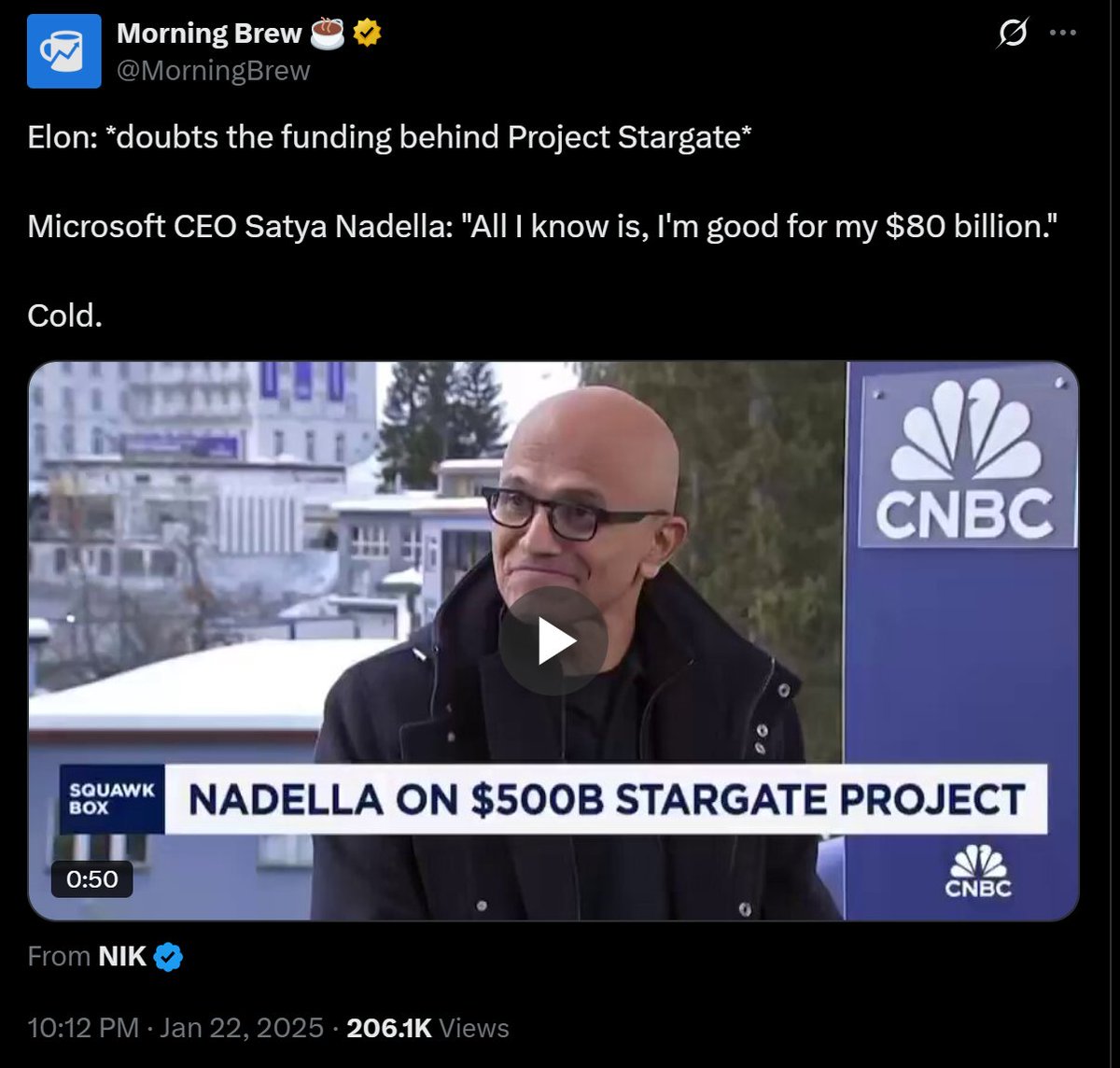 Krishna Kaasyap (@krishnakaasyap) on Twitter photo After the GPT-5-Dud, I think I understand why <a href="/satyanadella/">Satya Nadella</a> said, "All I know is, I'm good for my $80 billion." After the GPT-5-Dud, I think I understand why <a href="/satyanadella/">Satya Nadella</a> said, "All I know is, I'm good for my $80 billion."