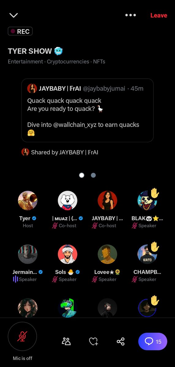 BLAK🐼⭐🌐 (@blaktimotee) on Twitter photo Tbh, Tyer Show is the best show in this space.
Big shout-out to <a href="/supertyer/">Tyer</a> for bringing us together, he made it possible 🫡❤️
<a href="/MuazXinthi/">| ᴍᴜᴀᴢ | (Ø,G) 💮🌸 💮</a> <a href="/jaybabyjumai/">JAYBABY | 𝔽rAI</a> <a href="/j_anugwom/">Jermaine Anugwom</a> <a href="/The_Boi2585/">Boikelzz</a> and others 🫡
Are you a Quacker?
Be part of this family ❤️👇
📢 <a href="/wallchain_xyz/">Wallchain Quacks</a> recognize the real ones Tbh, Tyer Show is the best show in this space.
Big shout-out to <a href="/supertyer/">Tyer</a> for bringing us together, he made it possible 🫡❤️
<a href="/MuazXinthi/">| ᴍᴜᴀᴢ | (Ø,G) 💮🌸 💮</a> <a href="/jaybabyjumai/">JAYBABY | 𝔽rAI</a> <a href="/j_anugwom/">Jermaine Anugwom</a> <a href="/The_Boi2585/">Boikelzz</a> and others 🫡
Are you a Quacker?
Be part of this family ❤️👇
📢 <a href="/wallchain_xyz/">Wallchain Quacks</a> recognize the real ones