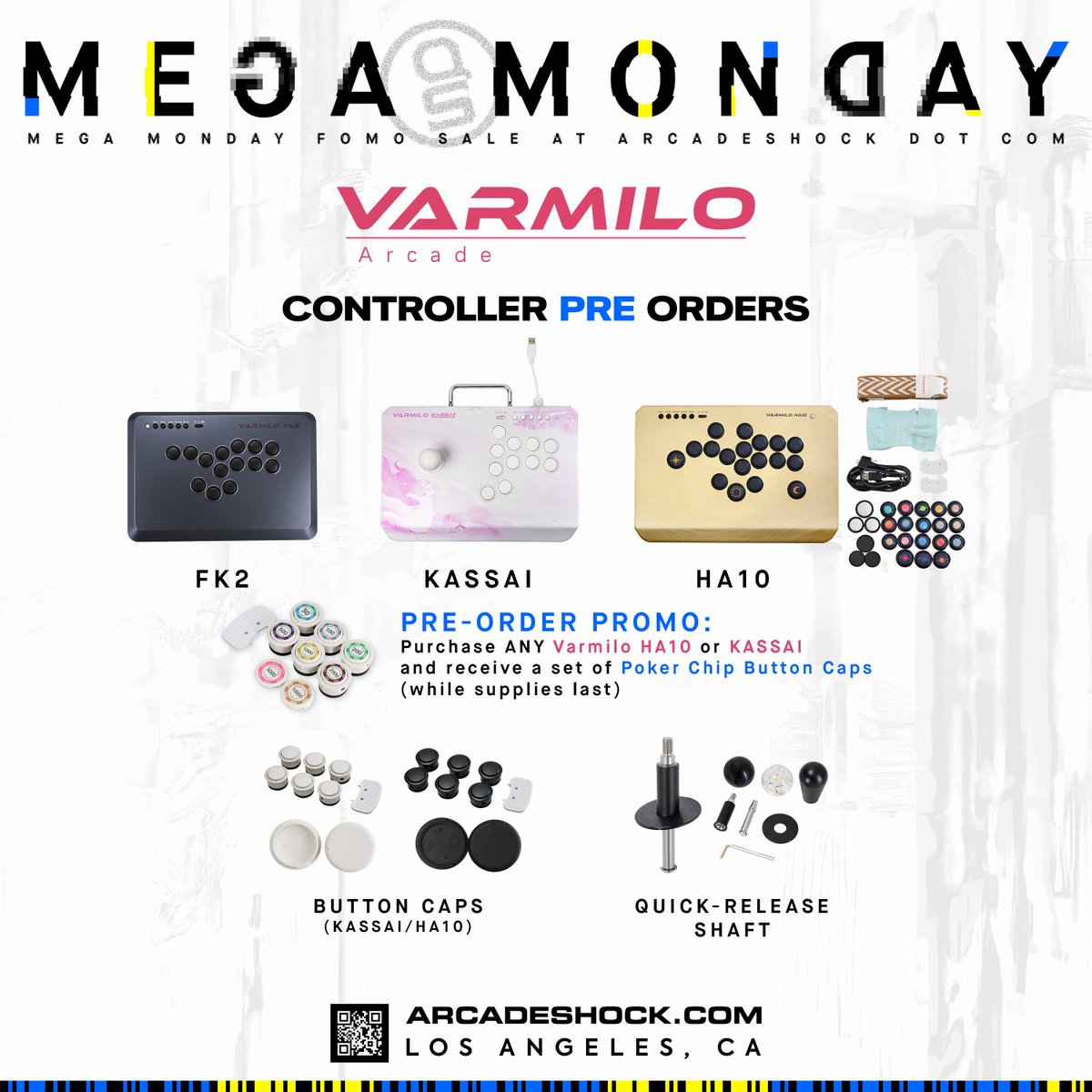 🎉 MEGA MONDAY SALE – Our Annual Post-EVO Event

🗓 Monday, August 11th

🕚 11:00 AM PDT

🌐 ARCADESHOCK.com

Couldn’t make it to EVO Vegas? Here’s your chance to grab some of the exclusive and limited edition parts we brought to the event — and even a few surprises we