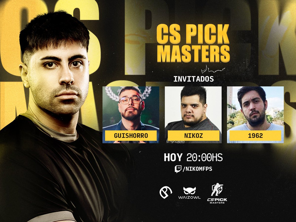 nikoM (@nikomcsgo) on Twitter photo Ahora sí! Estamos en vivo con el CS Pick Masters by <a href="/PlatinoGear/">PlatinoGear</a> & <a href="/waizowl_ARG/">waizowlARG</a>
Con unos jurados bien picados <a href="/guishorro/">Guishorro</a> <a href="/1962cs/">1962</a> Ahora sí! Estamos en vivo con el CS Pick Masters by <a href="/PlatinoGear/">PlatinoGear</a> & <a href="/waizowl_ARG/">waizowlARG</a>
Con unos jurados bien picados <a href="/guishorro/">Guishorro</a> <a href="/1962cs/">1962</a>
