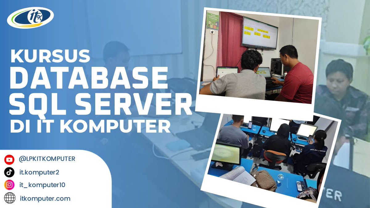itkomputer's tweet image. 🔍 Ingin Mahir Mengelola Database?
Yuk ikuti Kursus SQL Server bersama kami!
Belajar cara membuat, mengelola, dan mengolah data menggunakan Microsoft SQL Server, dari dasar hingga mahir!
Cocok untuk pemula, mahasiswa IT, dan profesional 
#KursusSQLServer 
itkomputer.com/kursus-sql-ser…