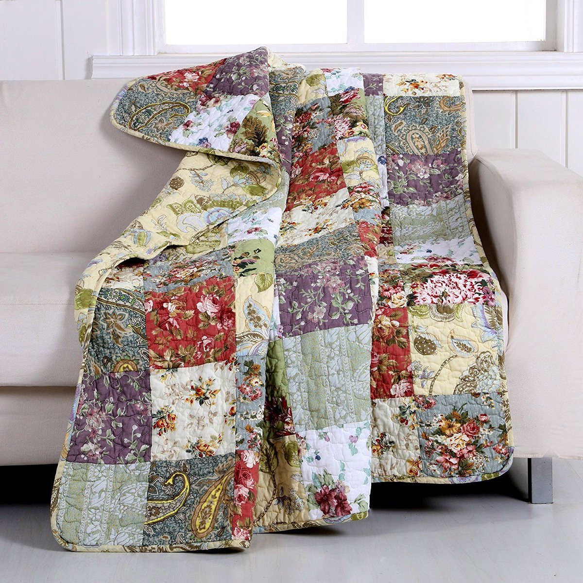 esterhausart's tweet image. Add a splash of color! The Floral Patchwork Quilt Throw Blanket in bold, vibrant tones is 100% cotton &amp;amp; full of cozy charm. 

Shop now: esterhausartanddecor.com/products/view/…  
#QuiltThrow #PatchworkStyle #EsterHausArtDecor