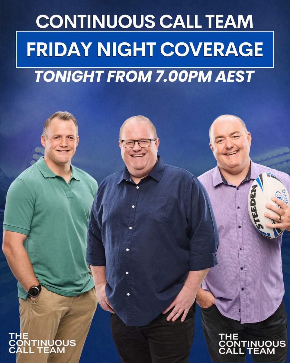 FRIDAY NIGHT FOOTY FRENZY! 🔥

The Raiders take on the Sea Eagles! 

The Continuous Call Team has your front-row seat to every hit, line break, and try.

LISTEN LIVE 👉 brnw.ch/21wUKJd