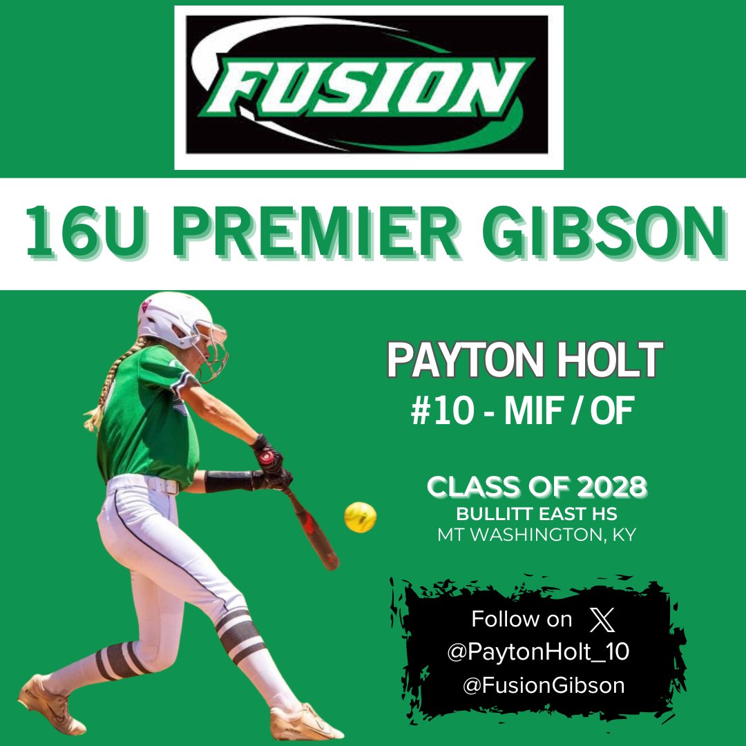 Fusion Premier Gibson (@fusiongibson) on Twitter photo Get ready for <a href="/PaytonHolt_10/">Payton Holt</a>, we're excited to keep you in the Fusion Family! 
<a href="/FusionSB_/">Fusion</a> Get ready for <a href="/PaytonHolt_10/">Payton Holt</a>, we're excited to keep you in the Fusion Family! 
<a href="/FusionSB_/">Fusion</a>