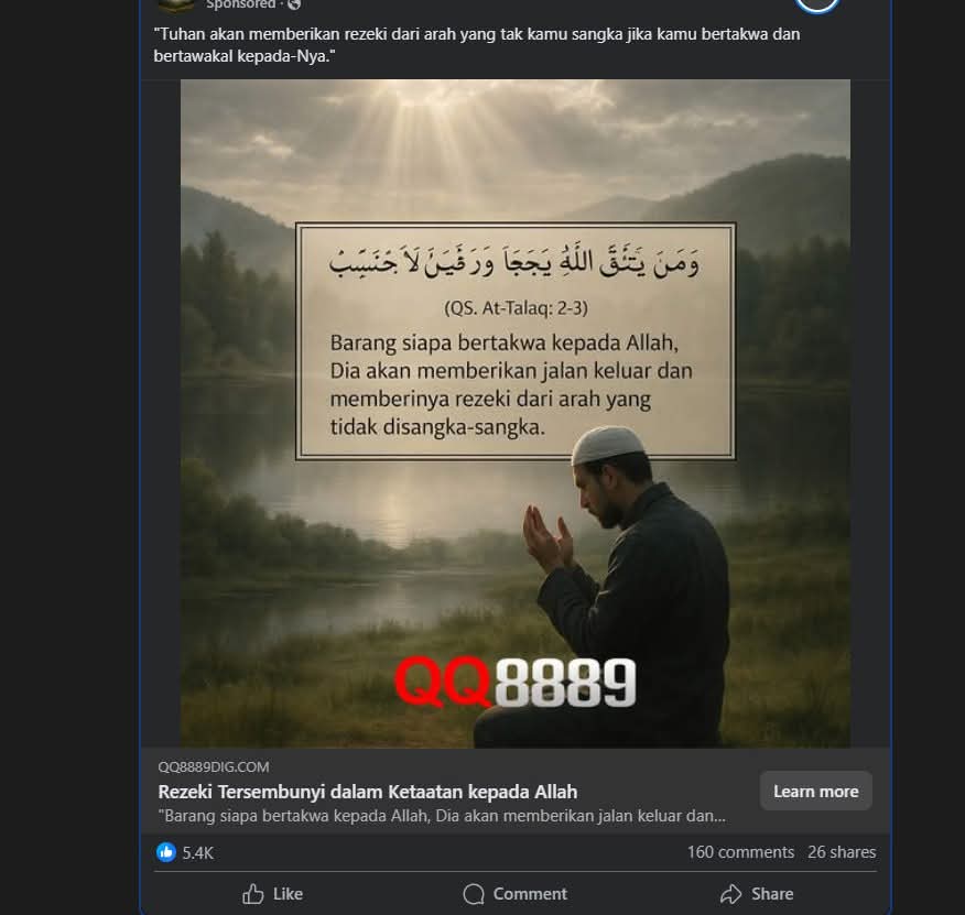 Ads j*d0l sekarang makin berevolusi di negara yg ***** melindungi bandar j*d0l

the definition of 'selling your religion for haram money'