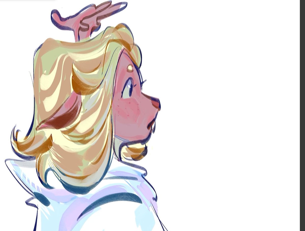 testing a brush aaand it's somehow my first time drawing noelle