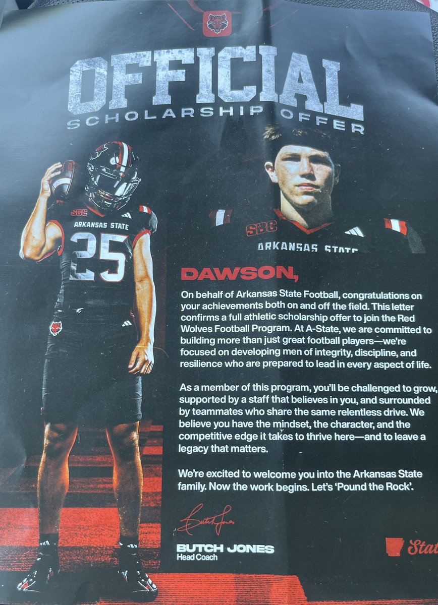 #AGTG ITS OFFICIAL!!!! I can’t thank <a href="/CoachButchJones/">Butch Jones</a> and <a href="/coachalexjones/">Alex Jones</a> for believing in me and giving me this amazing opportunity to play at the next level!! Go wolves 🐺 <a href="/Buck_James212/">Buck James</a> <a href="/CoachKMcDaniel/">Kegan McDaniel</a> <a href="/RickeyBrownJr3/">Coach Brown, NSPA</a> <a href="/SamMcFadin42/">Sam McFadin</a>