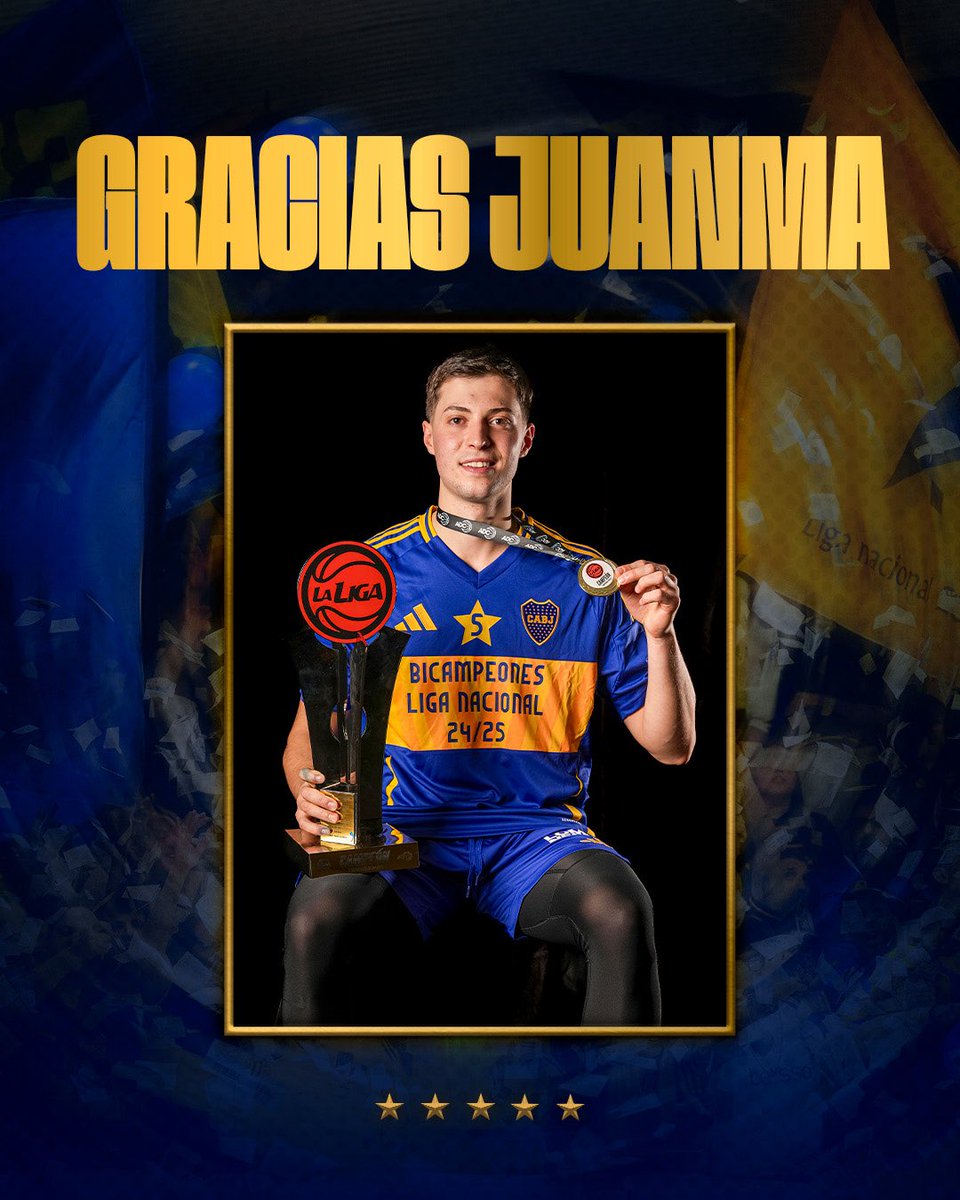 ¡Hasta pronto, Juanma! 👏

Campeón en formativas, Liga de Desarrollo, dos Ligas Nacionales, Supercopa y Copa Super 20. ADN 100% Xeneize.

¡Qué sea con éxito!

5️⃣💙💛💙