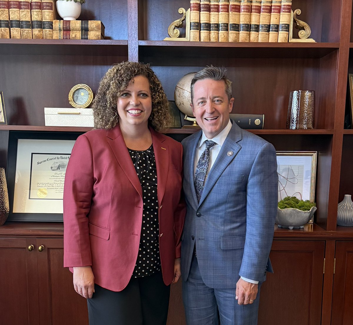 Today, I had a great meeting with <a href="/RepMaloyUtah/">Rep. Celeste Maloy</a> to talk about how we can best improve the lives of Utahns. I am glad we can work together to come up with solutions for Utah.