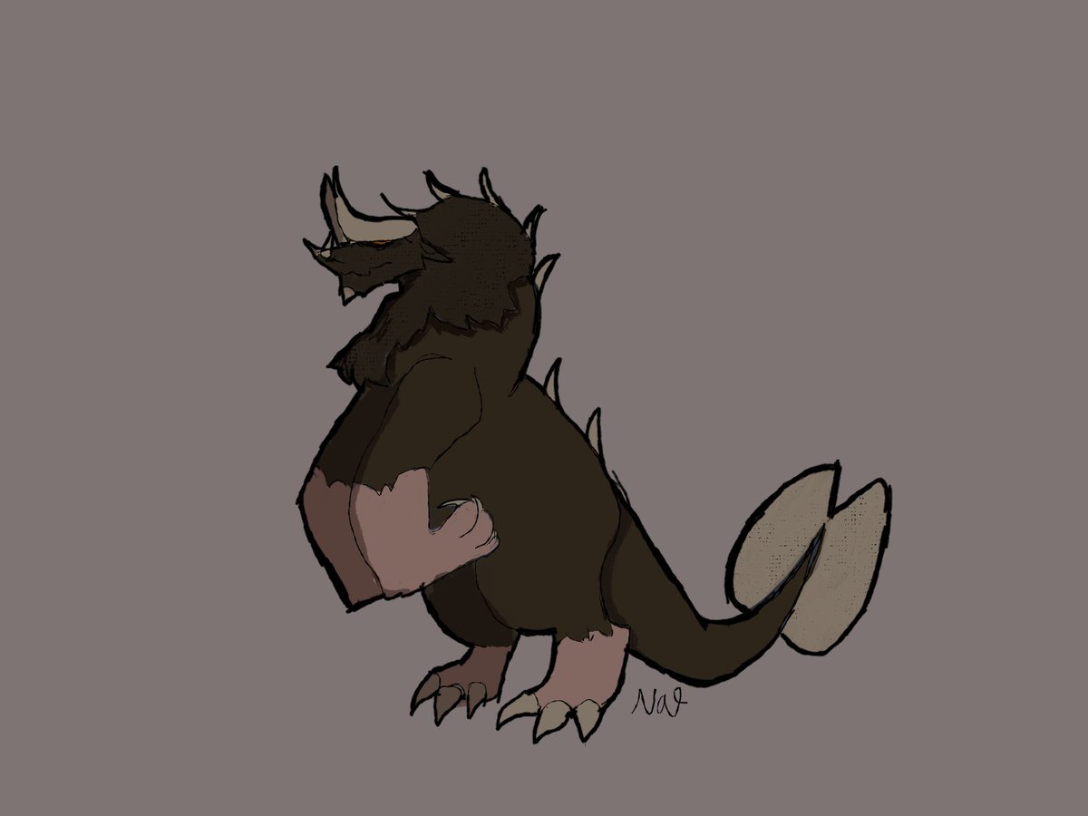 NatDrawz's tweet image. Day 7! Of #smaugust #dragons Its Steppes? 
I made a mole esque inspired dragon with a shovel tail got digging!  #Subjectively