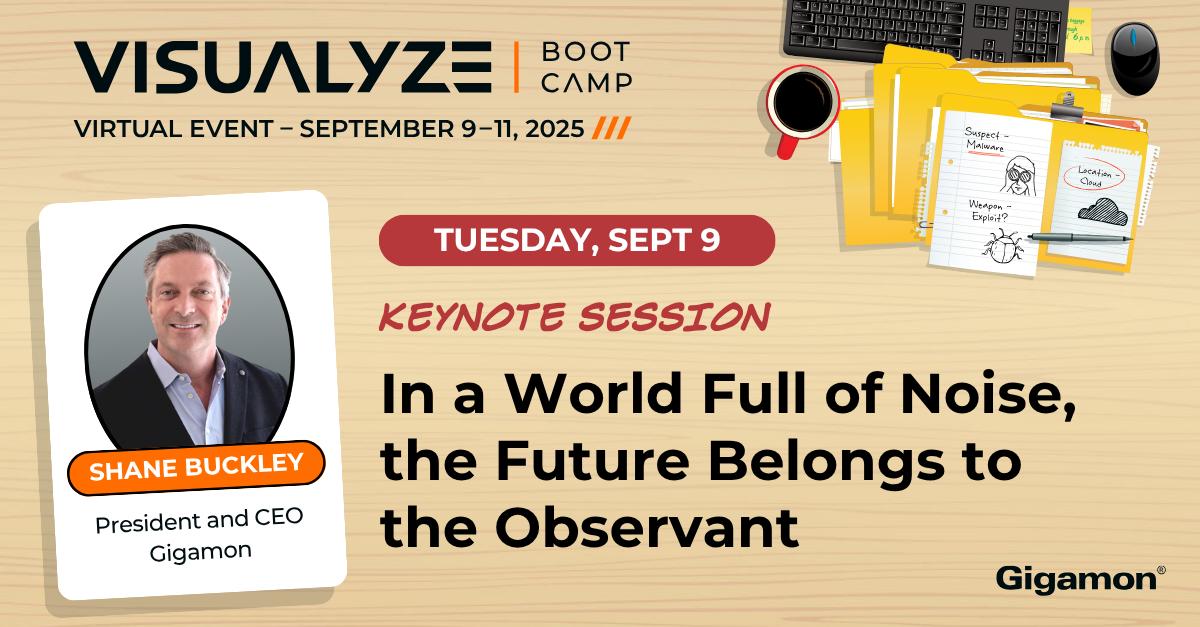 dennisjreilly78's tweet image. Are you registered for #VisualyzeBootCamp? ➡️ ow.ly/KGFG30sOGo8

You won’t want to miss the opening keynote from Gigamon President and CEO Shane Buckley on what’s shifting in the #HybridCloud—and how Gigamon is helping customers see what others miss. Register today!