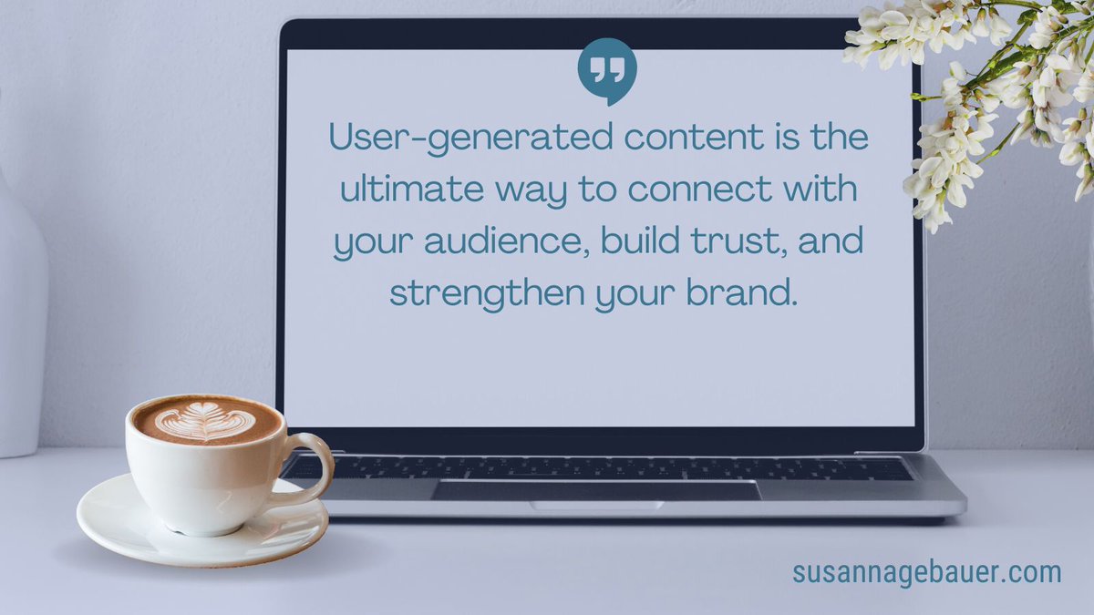 User-generated content is the ultimate way to connect with your audience, build trust, and strengthen your brand. 

Learn how to leverage the power of UGC to drive engagement and fuel your social media strategy! susannagebauer.com/blog/what-is-u…