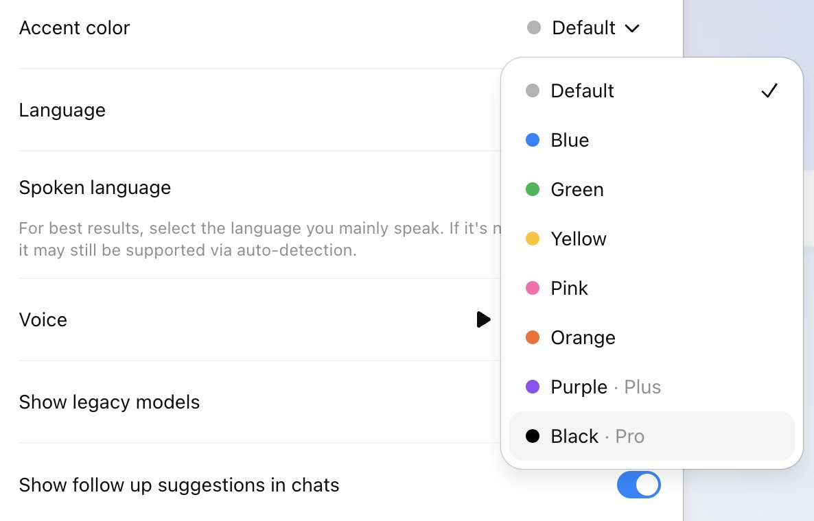 as a paying customer, free tier getting phd level intelligence hit me right in the feels.

and the only update we get is an ugly accent color?